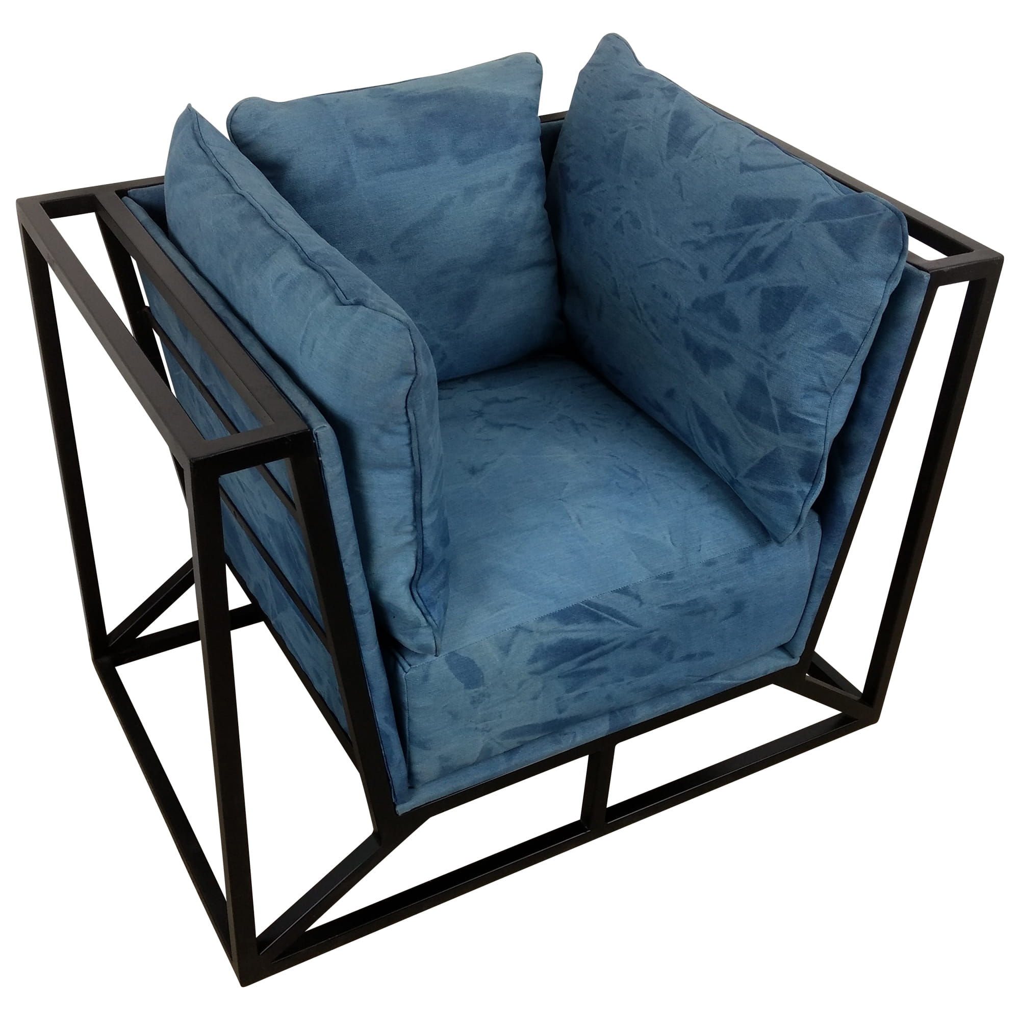 Sessel Clubsessel Lounge Relaxsessel Canva Designer Armcair Loft Industrie Jeans Sessel Polstermobel Mobel