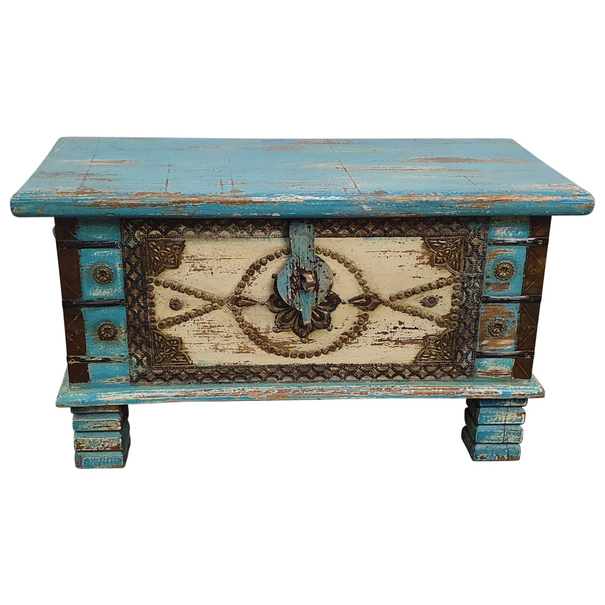 Holztruhe Vintage Truhe Holz Shabby Kiste Holzkiste Box Lagerung Massiv