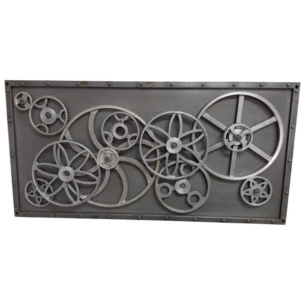Metallbild 3d Wandbild Zahnrader 90x60 Design Industrial Style Wall Art Bar Wohnaccessoires Mobel